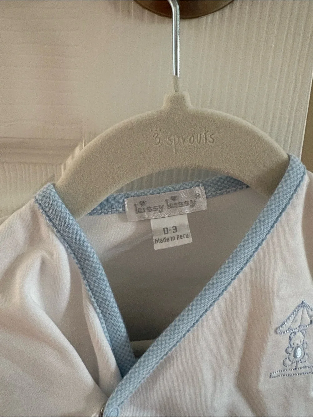 Kissy Kissy Blue & White Baby Pajama Set